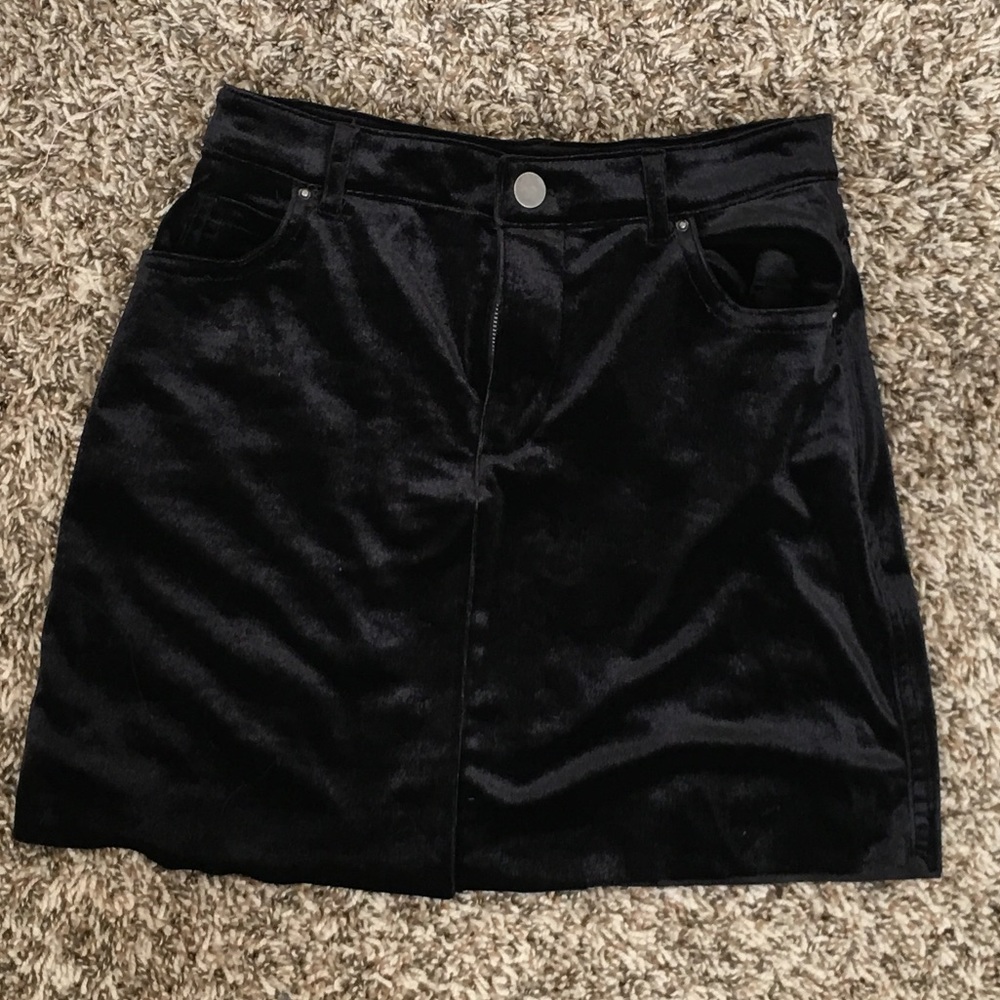 Forever21 Velvet Mini Skirt